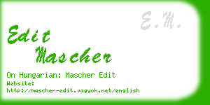 edit mascher business card